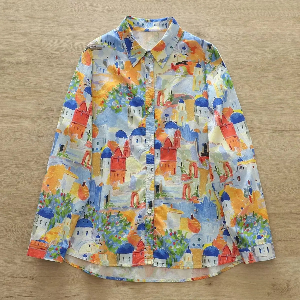 Fashion Women Printed Shirts Cotton Casual Blouses and Tops 2026 New Loose Style Exquisite Lady Long Sleeve Shirt Female Clothes