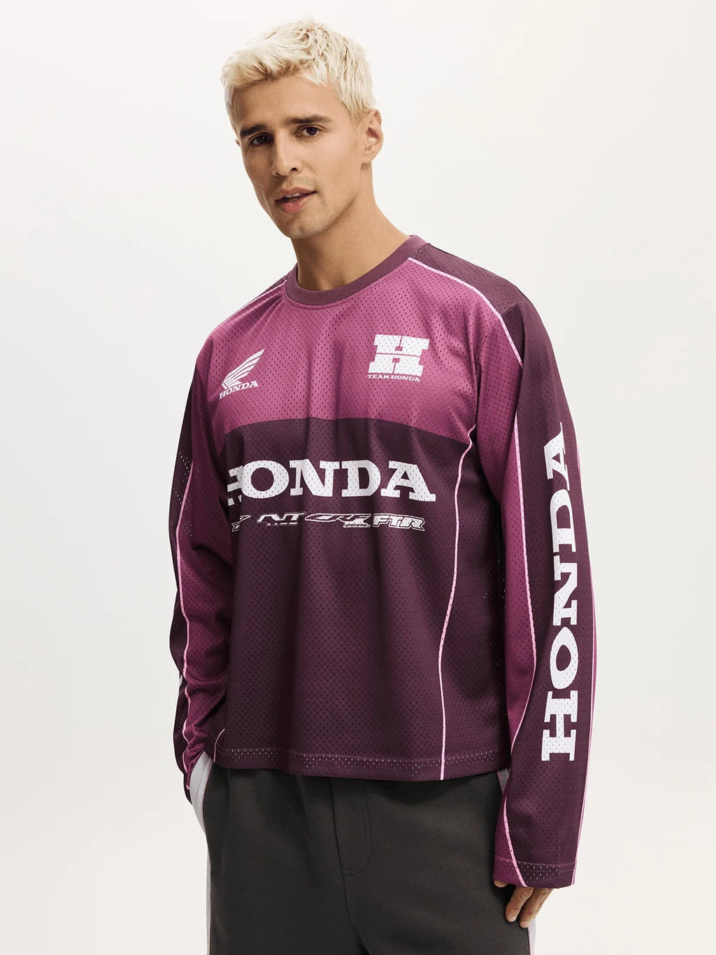 2026 Honda Fashion Youth Long Sleeve Trendy Brand Racing Men's and Women's Long Sleeve Printing Jersey Casual Sports T-Shirt