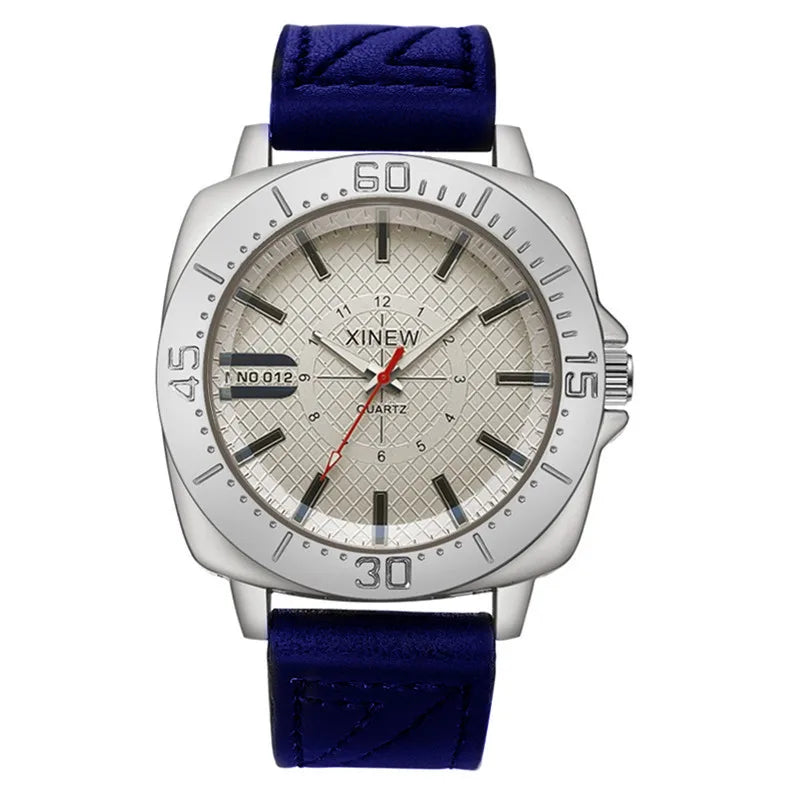 XINEW Brand Watches For Men Cheap Fashion Leather Band Simple Sports Gifts Quartz Watch Erkek Barato Saat Relogio Masculino 2024