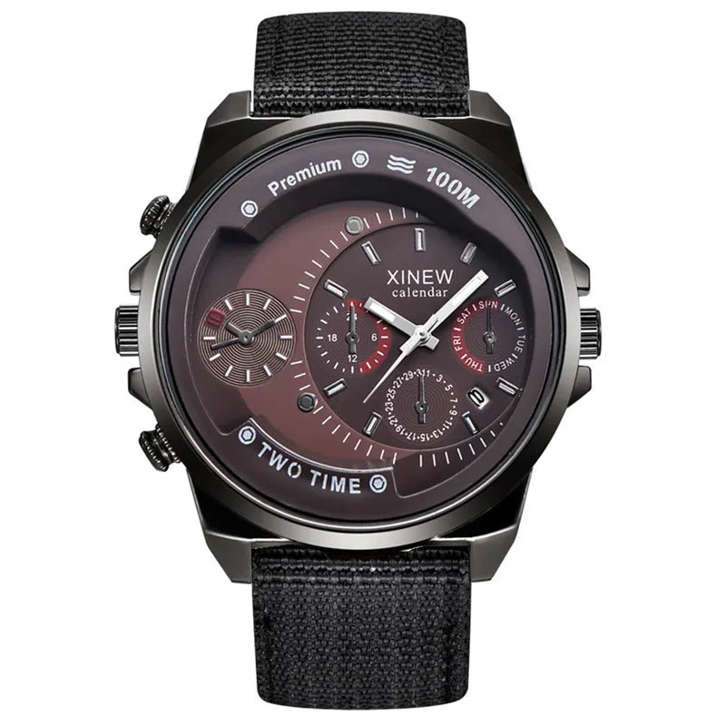 Men Cheap Big Watches Students Fashion Nylon Band Simple Date Sports Quartz Watch Erkek Barato Saat Relogios Masculinos 2024