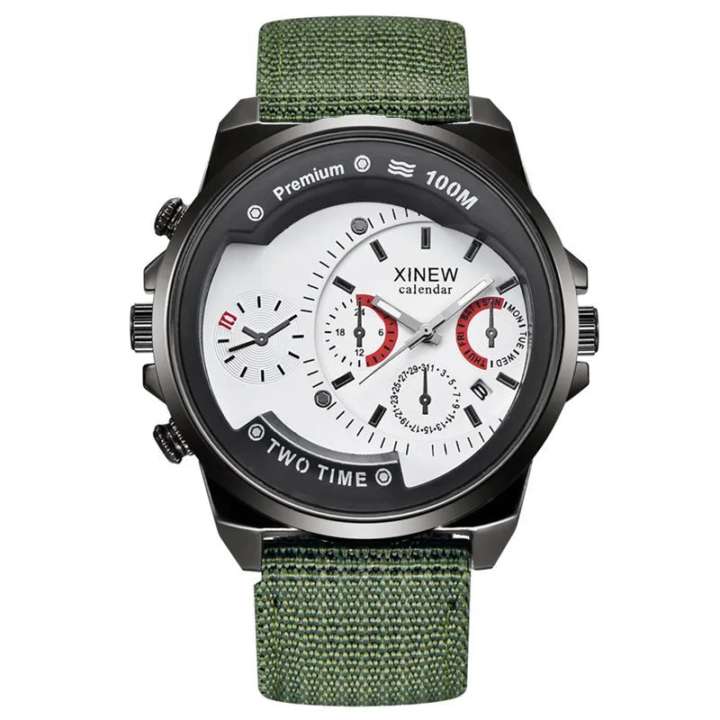 Men Cheap Big Watches Students Fashion Nylon Band Simple Date Sports Quartz Watch Erkek Barato Saat Relogios Masculinos 2024