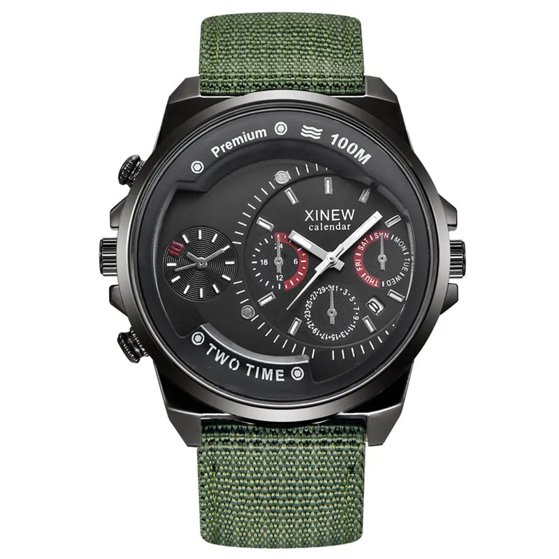 Men Cheap Big Watches Students Fashion Nylon Band Simple Date Sports Quartz Watch Erkek Barato Saat Relogios Masculinos 2024