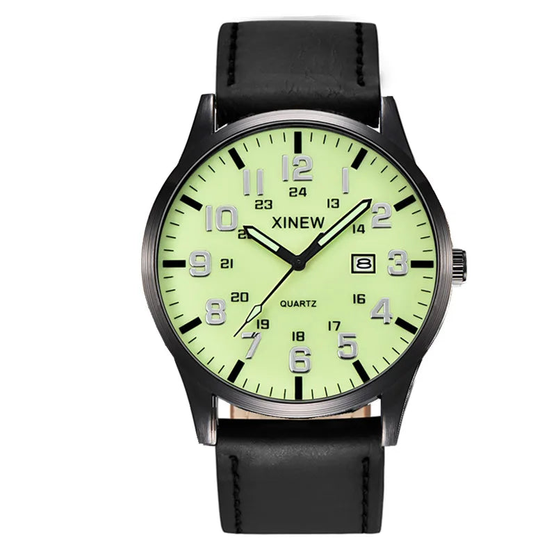 Men XINEW Brand Cheap Watches Students Children Fashion Leather Band Simple Sports Date Quartz Watch Kids Erkek Barato Saat 2024
