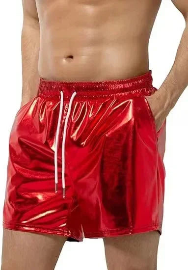Shorts Pants Men Short Pant Lace Up High Elastic Waist Casual Pocket Loose Regular Splice Straight Trousers Autumn Winter