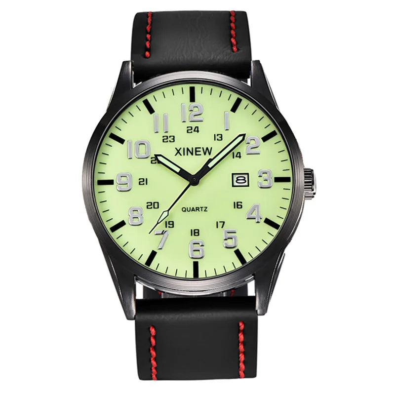 Men XINEW Brand Cheap Watches Students Children Fashion Leather Band Simple Sports Date Quartz Watch Kids Erkek Barato Saat 2024