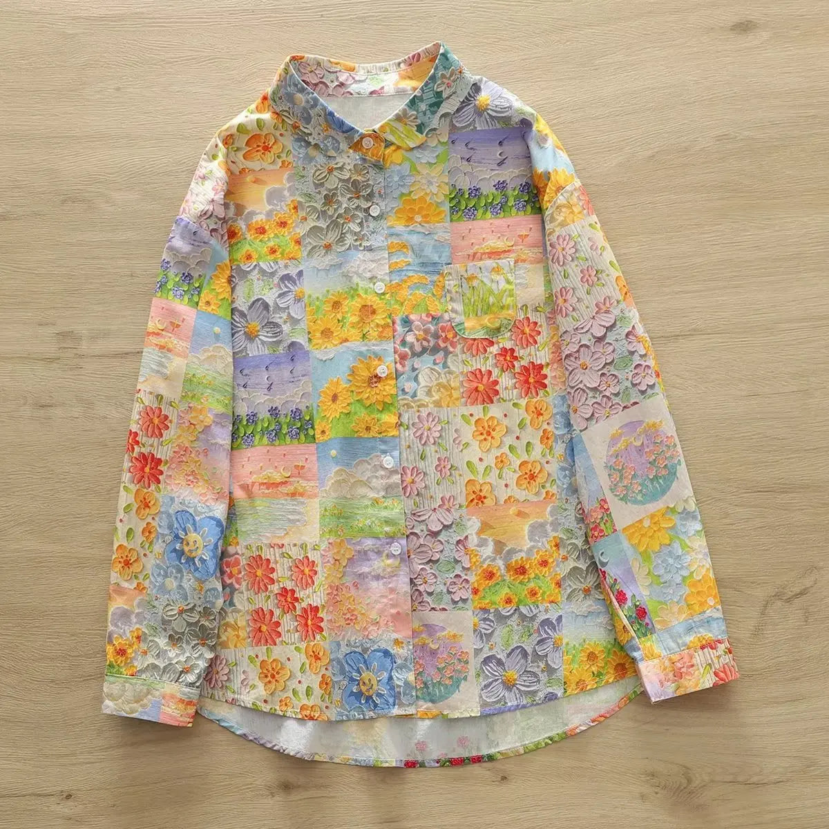 Fashion Women Printed Shirts Cotton Casual Blouses and Tops 2026 New Loose Style Exquisite Lady Long Sleeve Shirt Female Clothes
