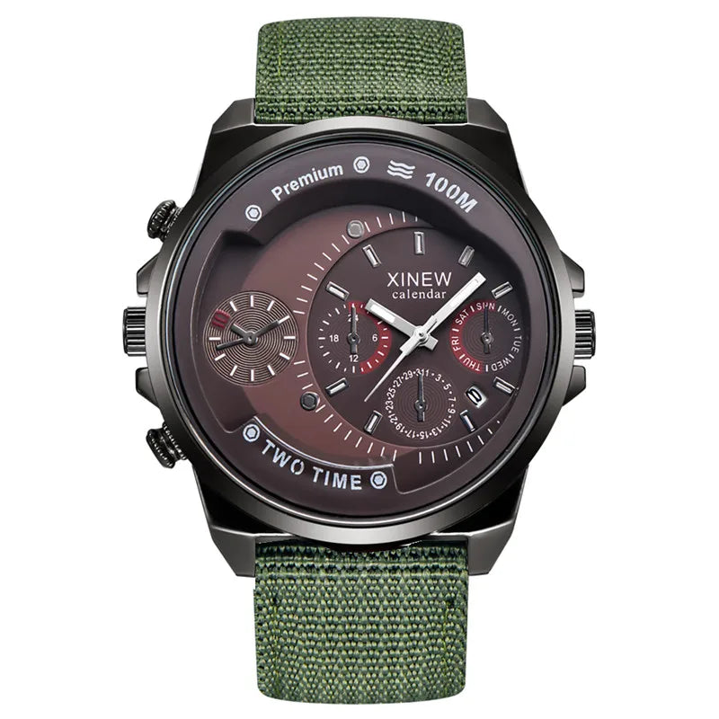Men Cheap Big Watches Students Fashion Nylon Band Simple Date Sports Quartz Watch Erkek Barato Saat Relogios Masculinos 2024