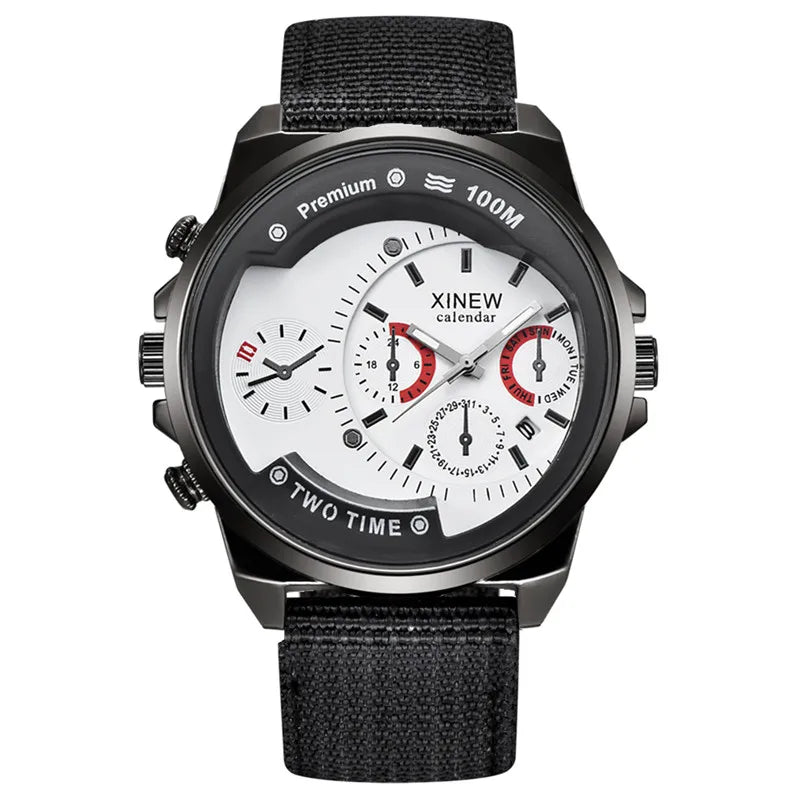 Men Cheap Big Watches Students Fashion Nylon Band Simple Date Sports Quartz Watch Erkek Barato Saat Relogios Masculinos 2024
