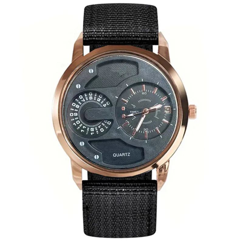 1pc / lot Men Cheap Watches Students Fashion Casual Nylon Band Quartz Wrist Watch Black Erkek Barato Saat Relogio Masculino 2025