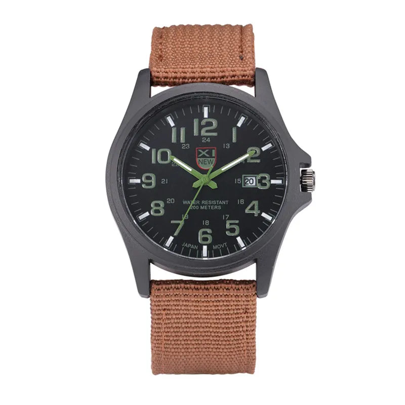 Men XINEW Brand Watches Cheap Students Boys Fashion Nylon Band Simple Date Quartz Watch Black Erkek Barato Saat Montre Homme