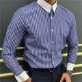 Fashion 2025 Men's Shirt Long Sleeve Striped Print Tops Men's Social Luxury Men's Wear Hawaiian Elegant Classic Fashion S-6XL