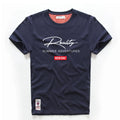 Men's T-shirt Cotton White Blue T Shirt Men Autumn Summer Causal O-neck Basic Tshirt Male High Quality Classical Tops Designer