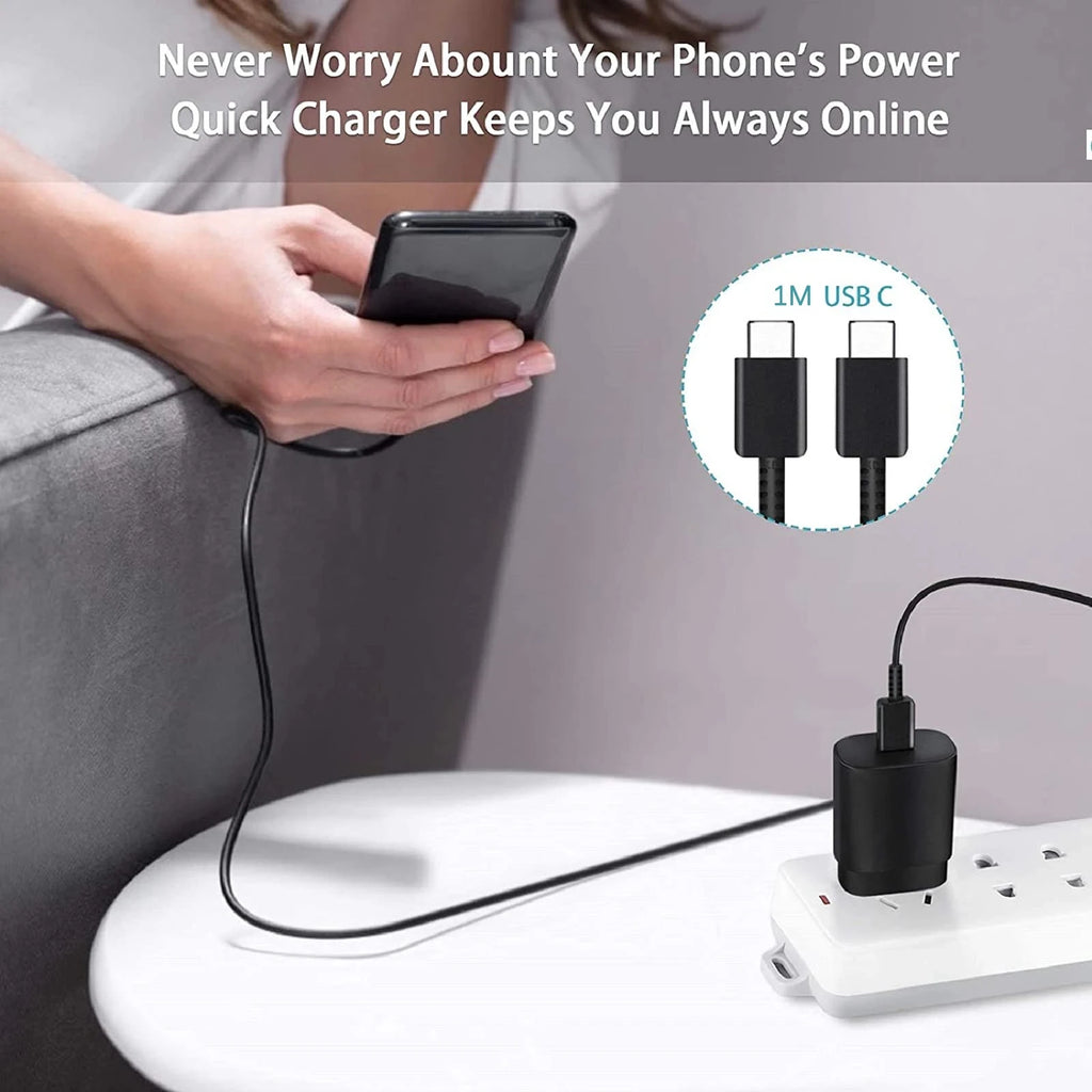 Samsung 25W Super Fast Charger Usb Type C Cargador Adapter For Galaxy S25 S24 FE S23 S22 S21 A17 A07 A55 Z Flip7 Fold6 5 M17 M07
