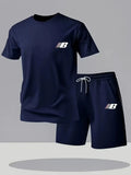Men's Summer Breathable Sportswear Short Sleeve Shorts Set Lightweight Comfortable Sport Style Made in China