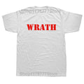 Limited WRATH Natural Selection Logo Printed T Shirt For Men Male Cotton Short Sleeve Streetwear O Neck Funny T-Shirt Tshirt