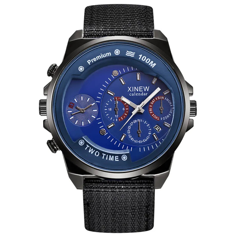 Men Cheap Big Watches Students Fashion Nylon Band Simple Date Sports Quartz Watch Erkek Barato Saat Relogios Masculinos 2024