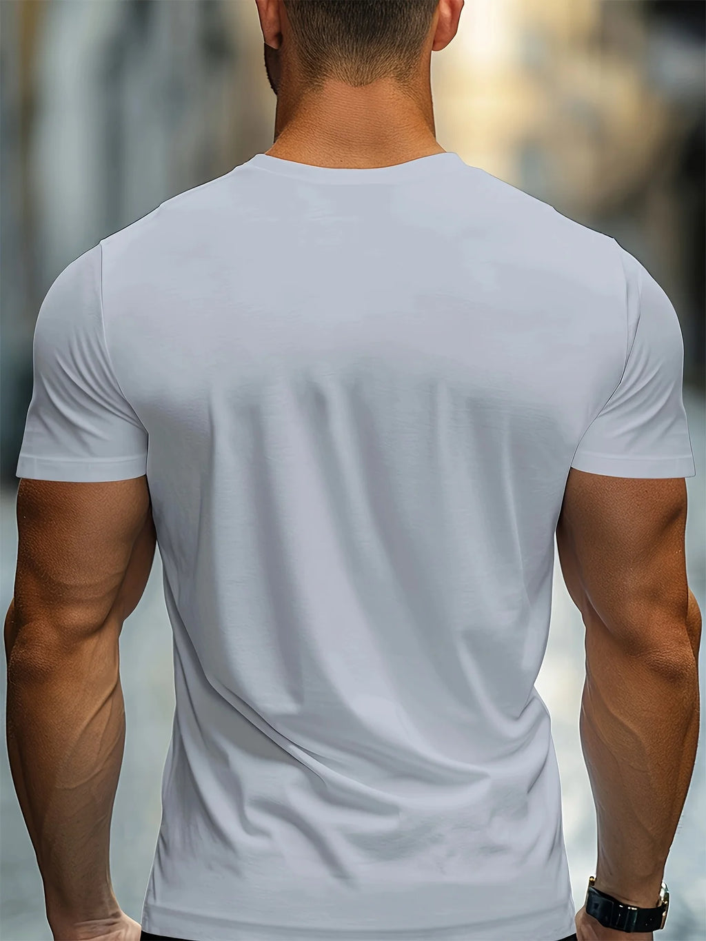 Men's summer 100% pure cotton fashionable casual loose motorcycle design printed round neck short sleeved T-shirt top