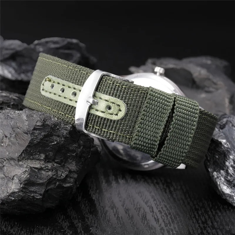 1pc / lot Cheap Brand Watches For Men Montre Homme Fashion Nylon Band Sports Army Date Quartz Clock Barato Erkek Saat Relogio