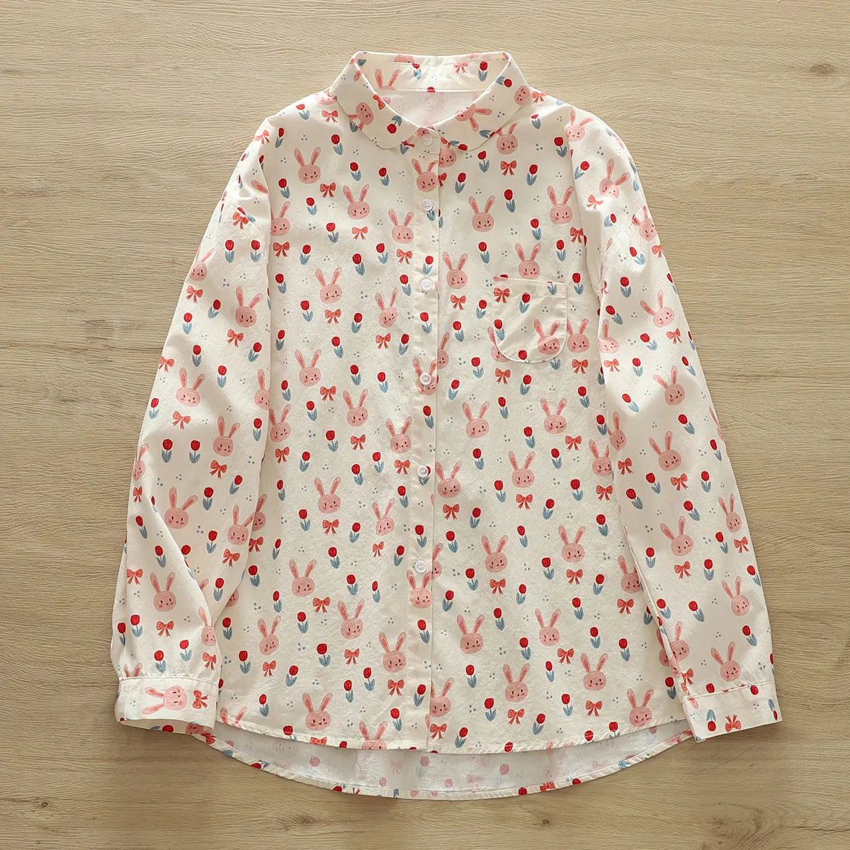 Fashion Women Printed Shirts Cotton Casual Blouses and Tops 2026 New Loose Style Exquisite Lady Long Sleeve Shirt Female Clothes