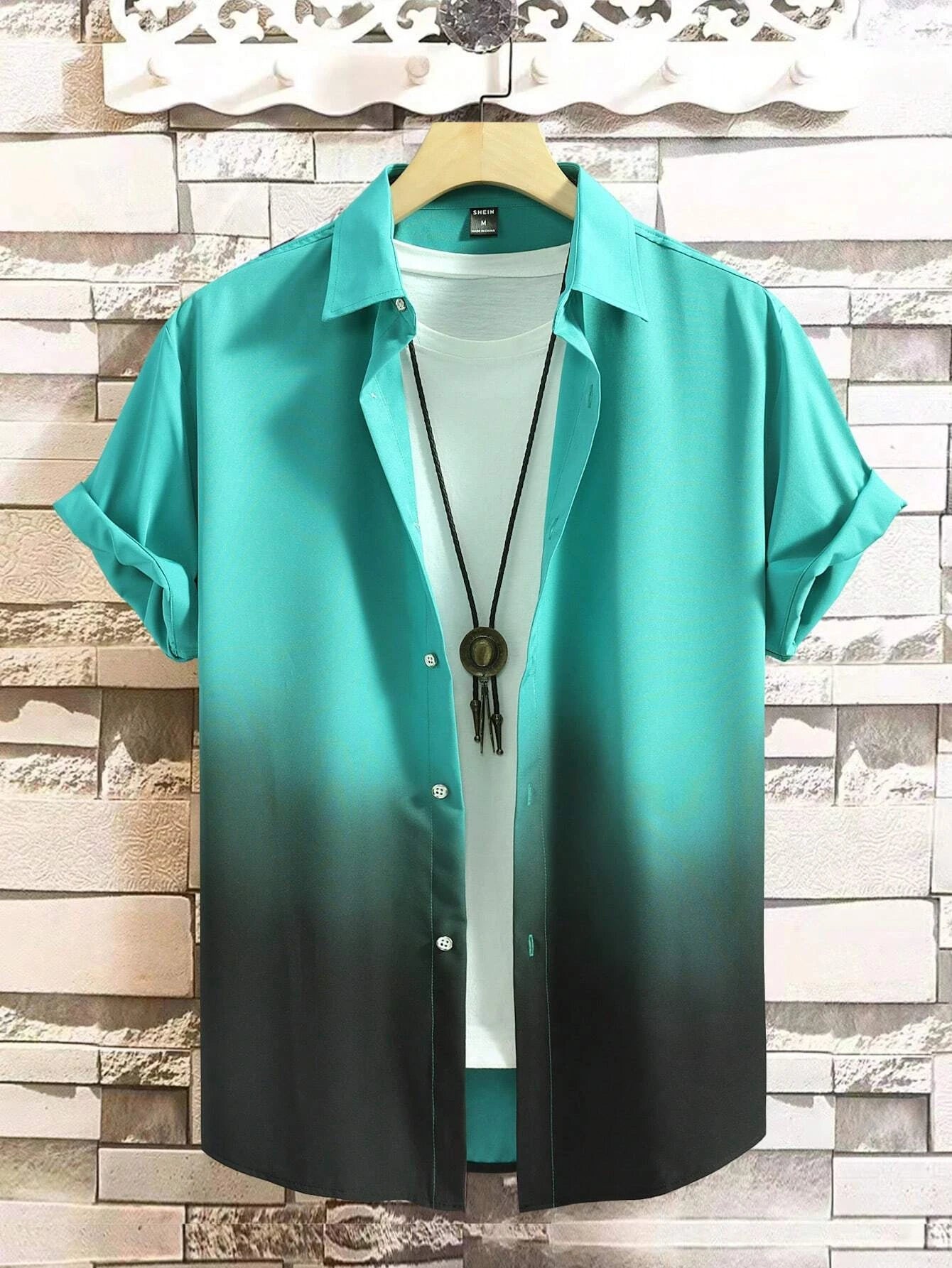 2025 Men's Shirt Summer Clothing Gradient Design Graphic 3D Print Shirts Short Sleeve Tops Streetwear  Casual Hawaiian Shirts
