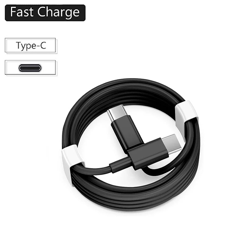 PD 60W USB C to USB Type C Cable Fast Charge Data Cable For Iphone 15 15Pro Huawei Samsung Xiaomi Data Line Black White 1M 2M 3M