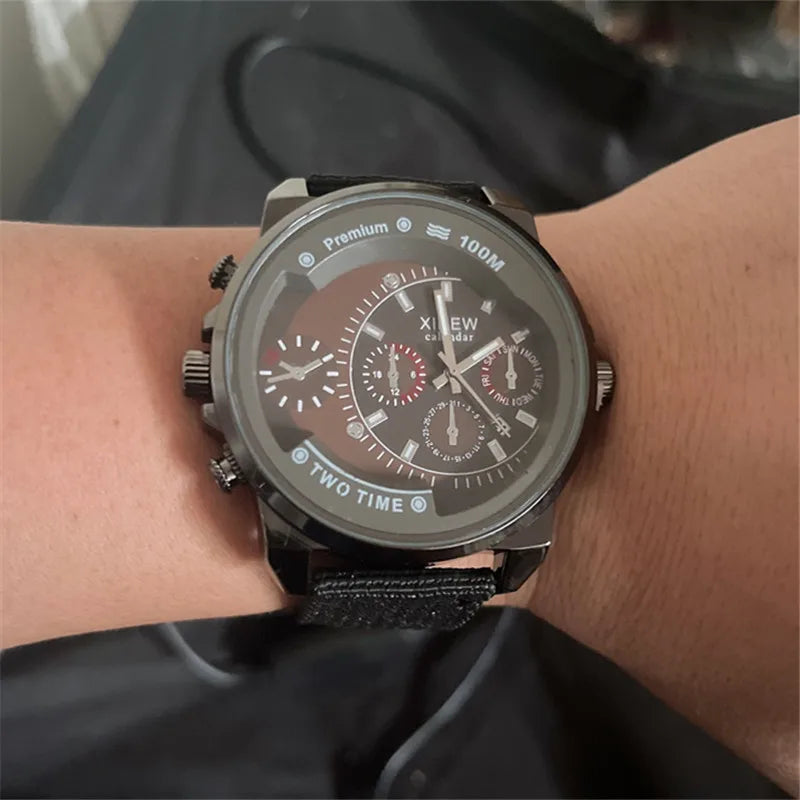 Men Cheap Big Watches Students Fashion Nylon Band Simple Date Sports Quartz Watch Erkek Barato Saat Relogios Masculinos 2024