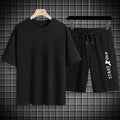 Men's Sets Breathable Men's Chandals Short Sleeve+ Shorts Outfit Football Fashion Polyester Men's Summer Clothing 2 Piece Set